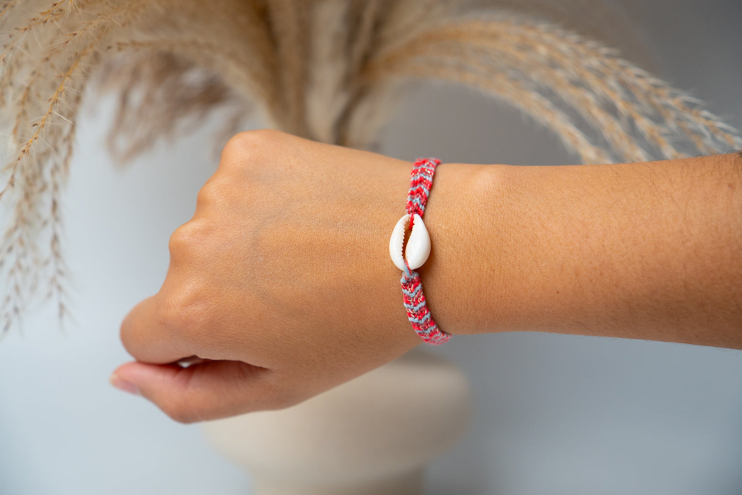 Bracelet brésilien tressé avec coquillage