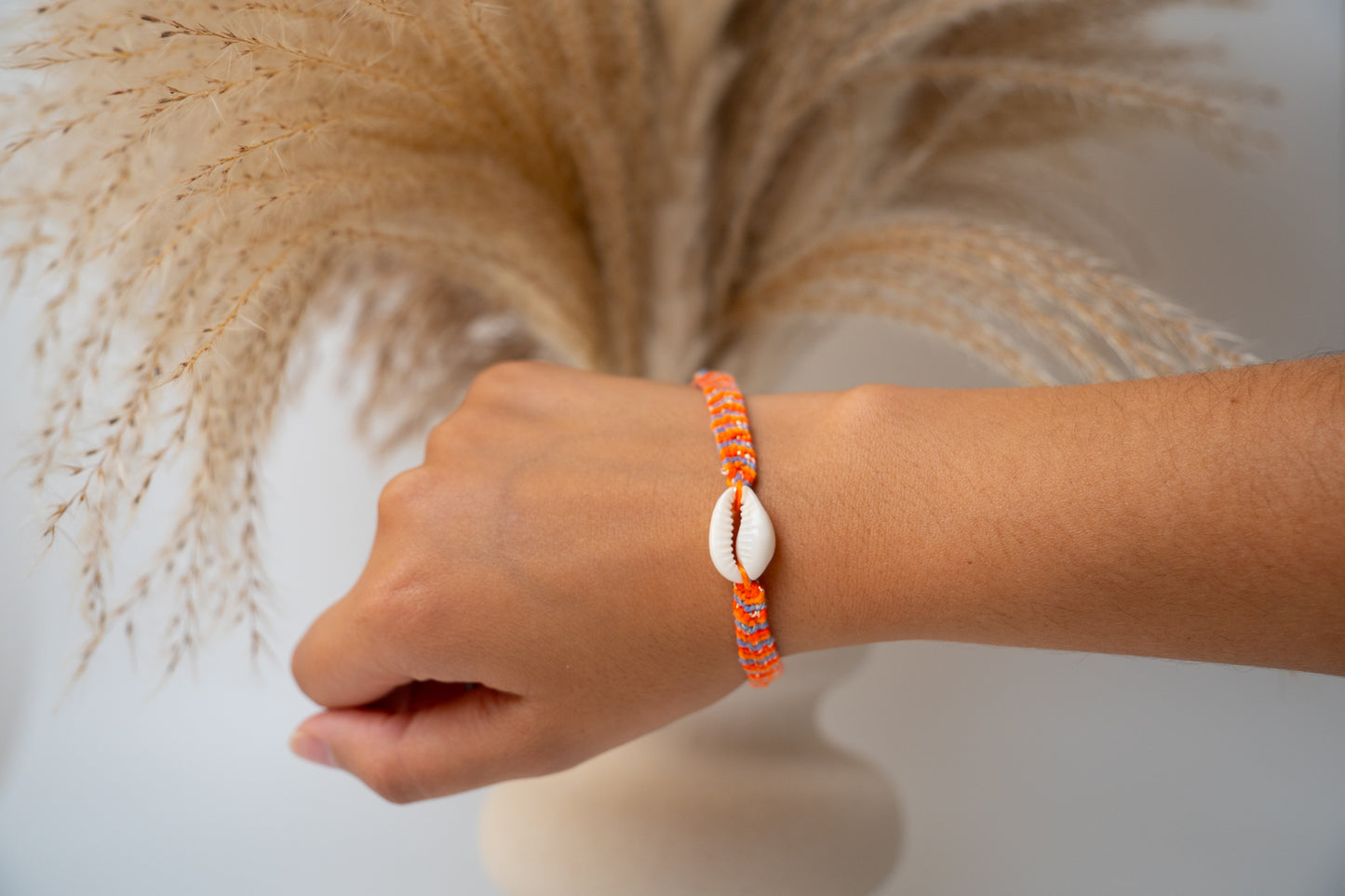 Bracelet brésilien tressé avec coquillage