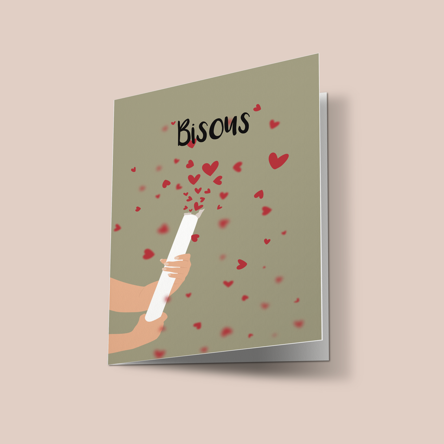 Carte "Confettis de bisous"