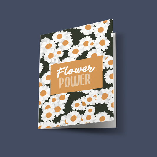 Carte fleurs "Flower Power"