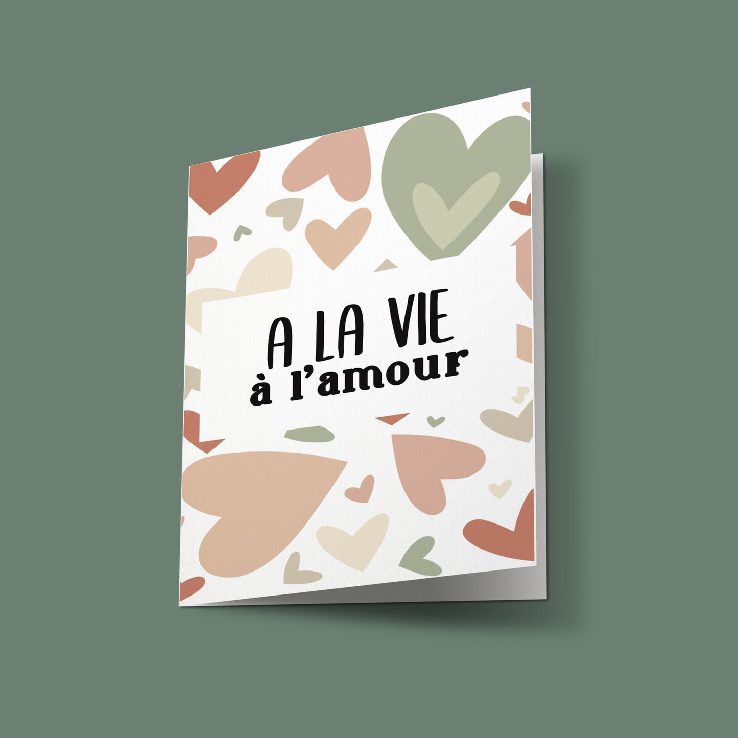 Carte "A la vie à l'amour"