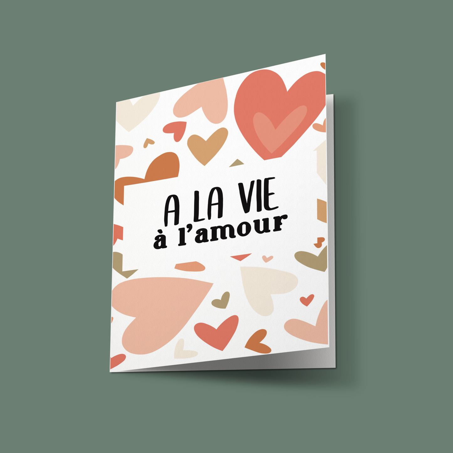 Carte "A la vie à l'amour"