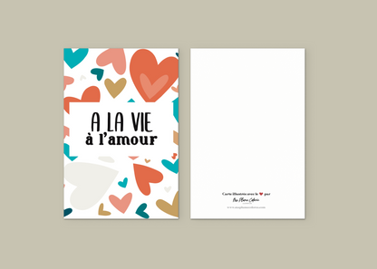 Carte "A la vie à l'amour"