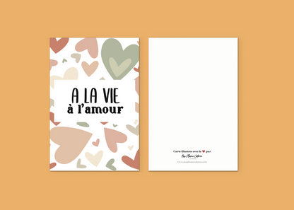 Carte "A la vie à l'amour"