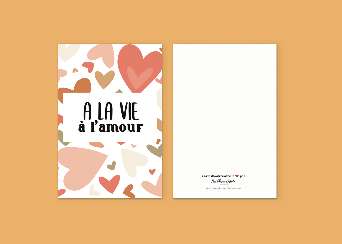 Carte "A la vie à l'amour"