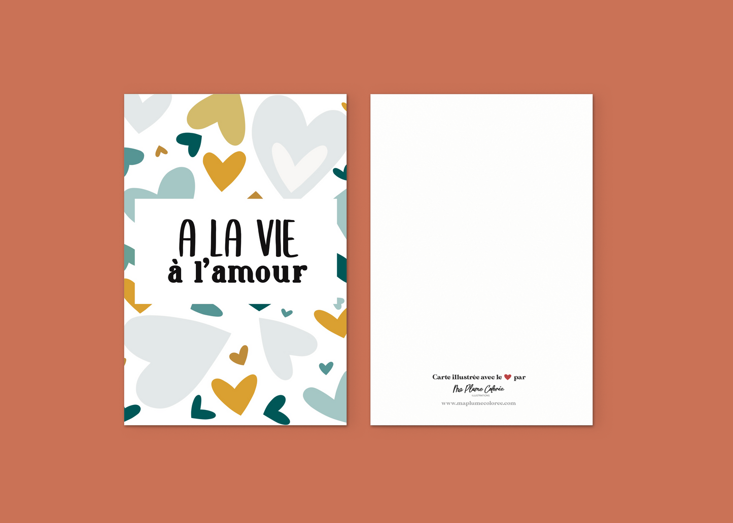 Carte "A la vie à l'amour"