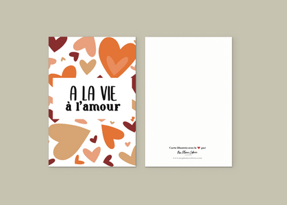 Carte "A la vie à l'amour"