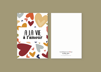 Carte "A la vie à l'amour"