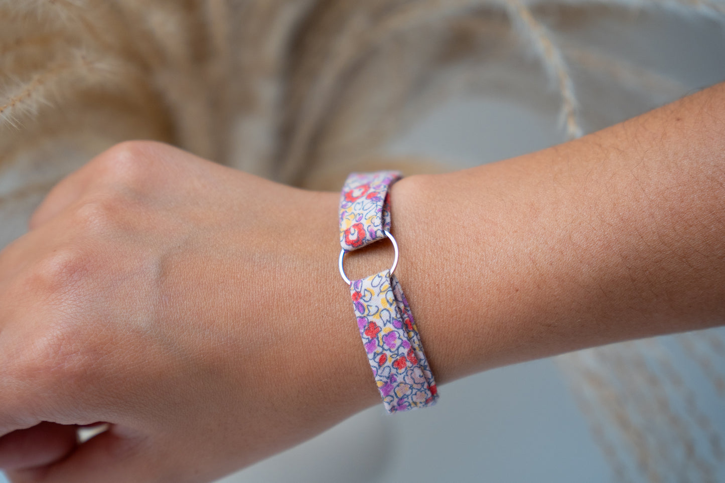 Bracelet en tissu à motifs