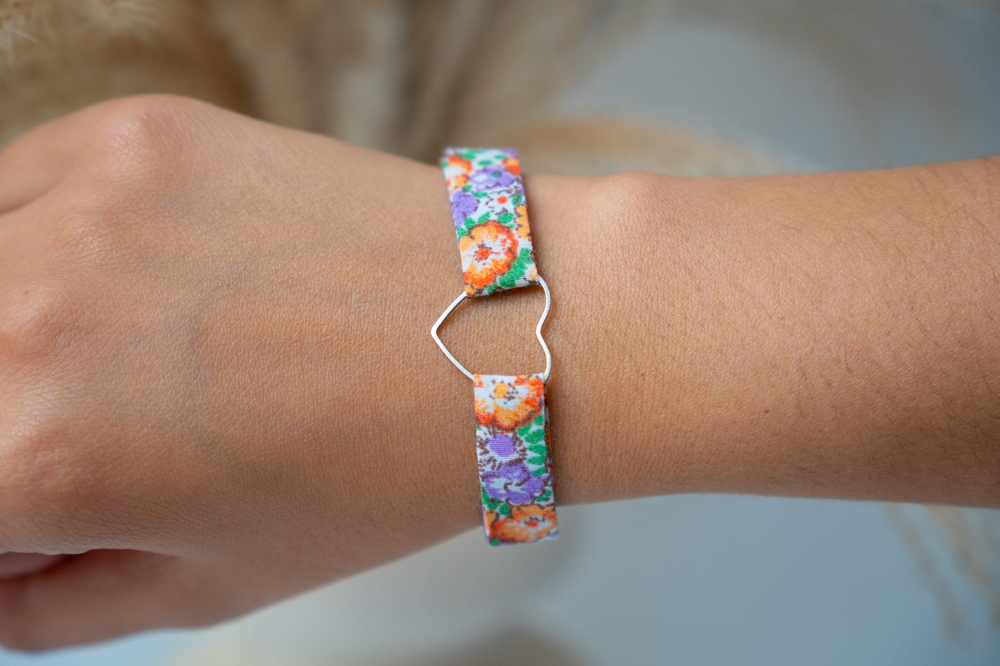 Bracelet en tissu à motifs