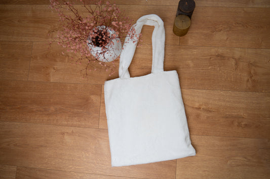 Tote bag moumoute blanc