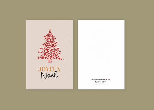 Carte "Joyeux Noël - Le sapin d'amour"