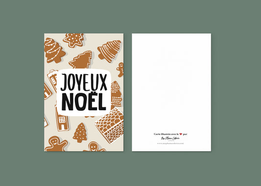 Carte "Joyeux Noël - Les biscuits gourmands"